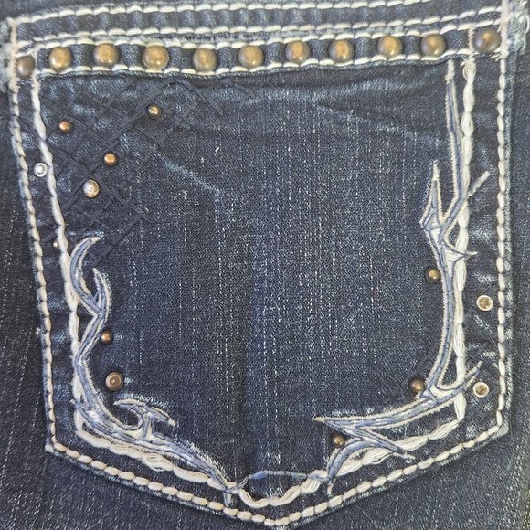 Women's Silver "Tuesday" Blue Jeans Mid Slim Boot W 31 L 33 - Picture 6 of 12